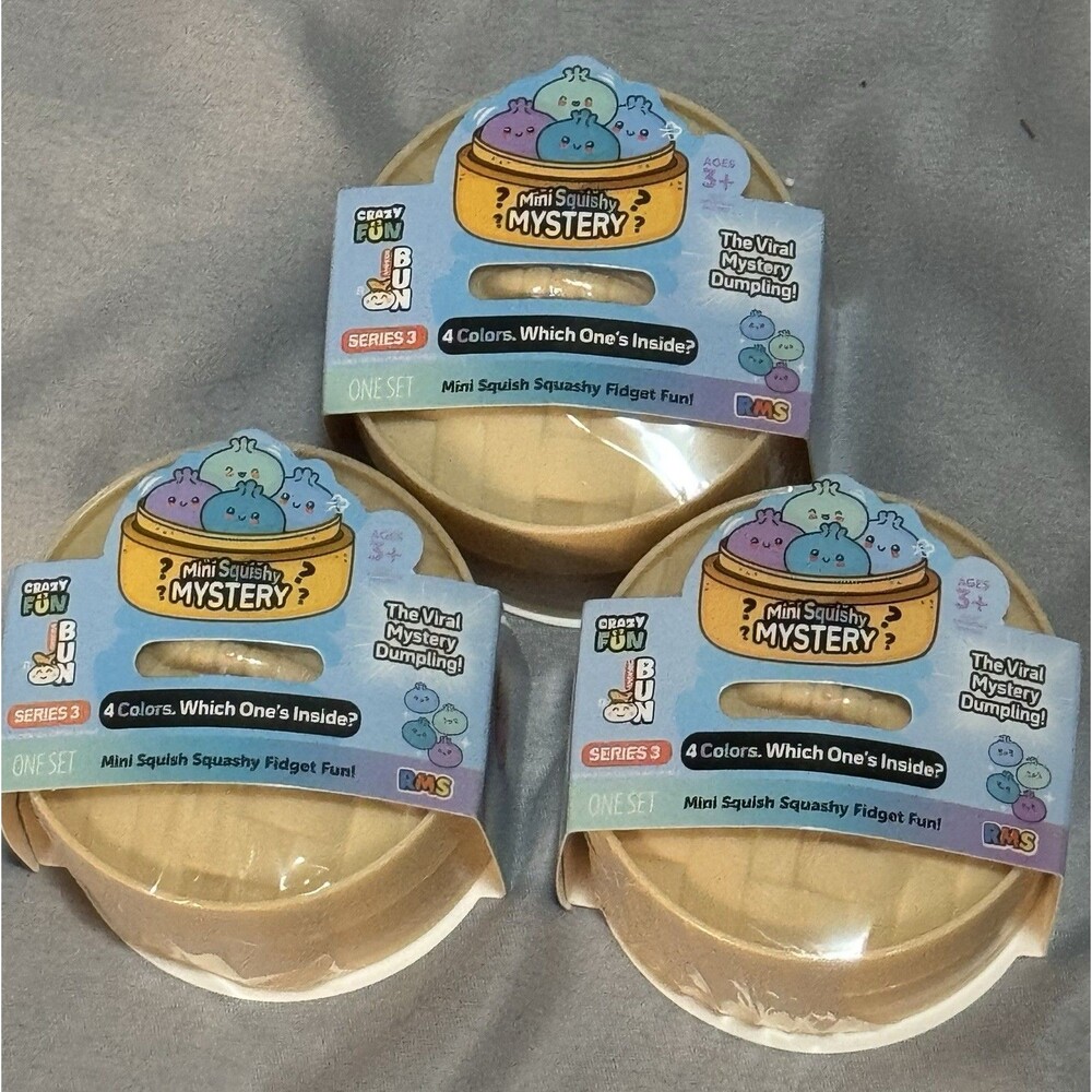 Mini Squishy Mystery Dumpling | Series 3 | New Sealed | Crazy Fun | Lot of 3